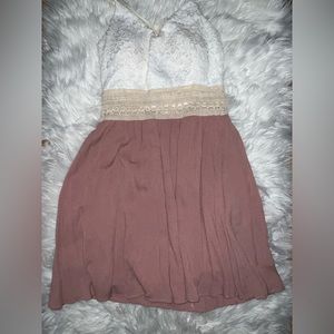 windsor "crochet in color dress" - L - mauve